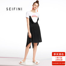 诗凡黎2018春装新款chic中长款学院风小心机短袖连衣裙女夏图片