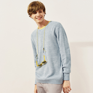 A21男装纯色套头毛衣男