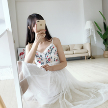 仙美气质手工绣花网纱吊带连衣裙 甜美少女风 包邮 Miss木子家