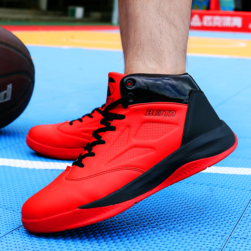2019 New Basketball Shoe Men's High Top Student Breathable Black Red Men's Blue Shoe 361 Casual Sports Shoe Summer