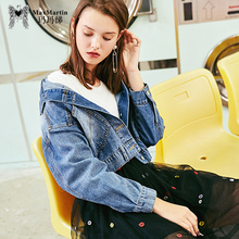 玛玛绨潮牌牛仔外套女2018秋季新款韩版百搭宽松休闲长袖短款外衣图片