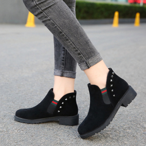 2017韩版新款英伦及踝靴