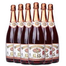 张裕加气葡萄酒气泡酒1.5L六瓶整箱装 葡萄酒聚会派对婚庆香槟搭酒