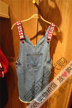 女C1GE82103专柜正品 背带牛仔背心裙C1GE8210355 乐町2018夏季新款