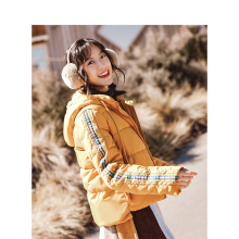 茵曼旗舰店连帽保暖韩版短款羽绒服外套2018冬装新款小个子羽绒衣图片