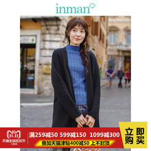 inman茵曼旗舰店慵懒宽松针织开衫毛衣2018秋冬装新款中长款外套图片