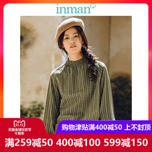 inman茵曼亲子装印花全棉套头上衣女长袖衬衫2018秋冬装新款衬衣图片