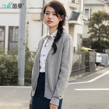 茵曼旗舰店针织开衫长袖外搭春秋短外套女装毛衣宽松上衣2018新款图片