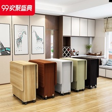 桌子折叠餐桌家用小户型长方形折叠桌子简约折叠可伸缩移动