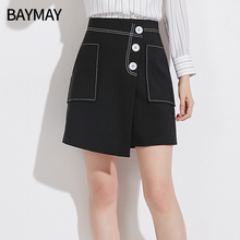 BAYMAY高腰显瘦半身裙2018新款韩版女装气质显瘦短款A字裙子潮图片