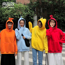 尚品奴连帽卫衣女秋冬2018新款韩版学生加绒宽松多色ins超火外套图片