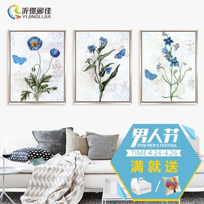 简欧三联画装饰画餐厅欧式挂画新品特惠
