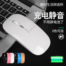 动靡T5可充电式无线鼠标静音无声男女生可爱超薄便携游戏家用商务办公光电鼠标适用笔记本台式机MacBook苹果
