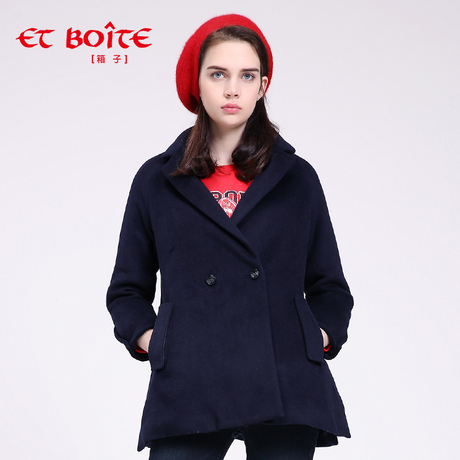 Et Boite/法文箱子2018新款韩版加厚高贵百搭短毛呢外套E172K003商品大图