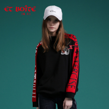 Et Boite/法文箱子2018秋季新款长袖字母图案潮流上衣女E182C220图片