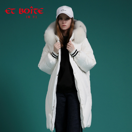 Et Boite/法文箱子冬季保暖面包服长款羽绒服外套女E182K023商品大图