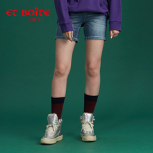 Et Boite/法文箱子夏季休闲显瘦牛仔短裤中裤五分裤女 E7A144图片