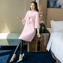 中国风女装改良唐装旗袍民国风中式汉服外套刺绣古装大衣女秋冬装图片