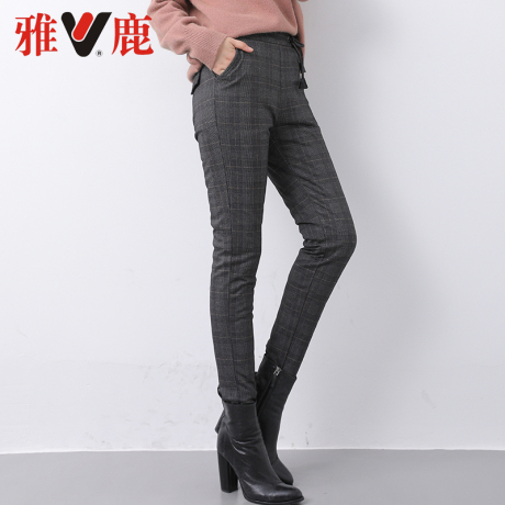 雅鹿高档时尚女装羽绒裤妈妈装修身裤加绒加厚保暖新款时尚潮流商品大图
