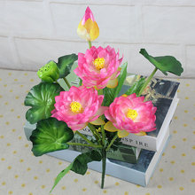 包邮 饰花假花 寺庙佛堂装 仿真荷花莲花供佛用品花 塑料荷花仿真花