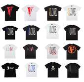 3M反光纽约游击店限定大V短袖 过验Vlone oversize男女情侣美潮T恤