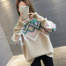 网红毛衣女ins超火秋冬季2018新款韩版女装套头宽松针织打底衫潮图片