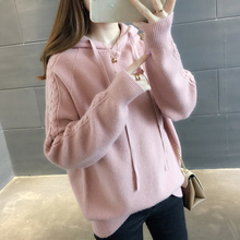 慵懒风超火卫衣女2018新款早秋女装网红毛衣韩版长袖宽松上衣外套图片