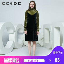CCDD2018春装新品专柜正品金属感丝绒高领长袖T恤女套头打底衫图片