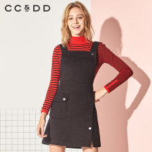 CCDD2018冬装新品专柜正品时尚修身条纹套头针织衫女韩版显瘦上衣图片