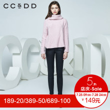 CCDD冬季新款专柜正品时尚气质淑女套头毛针织衫女图片