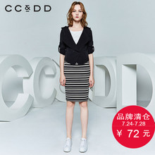 CCDD新款春装专柜正品大翻领两粒双排扣上衣修身显瘦外套短款图片