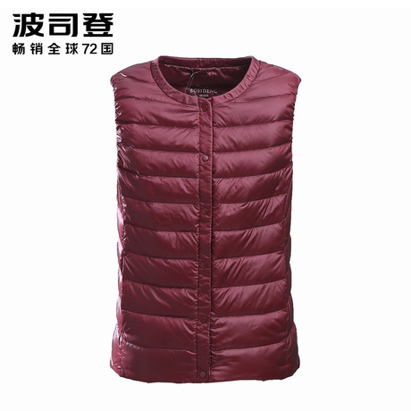 波司登春秋舒适简约内恤马甲女内穿休闲轻薄羽绒内胆保暖B1701608商品大图
