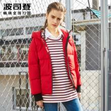 波司登短款连帽时尚街潮休闲韩版个性羽绒服女冬装加厚B70142502图片