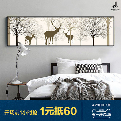 客厅沙发背景挂画长条好不好