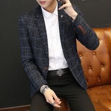 潮流帅气青年休闲西装 修身 西服外套单件上衣时尚 小西装 厚款 韩版