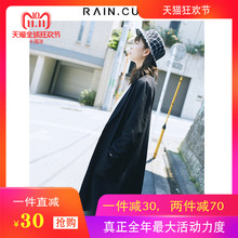 然与纯2018冬装新黑色毛呢大衣女中长款流行休闲百搭学生呢子外套图片
