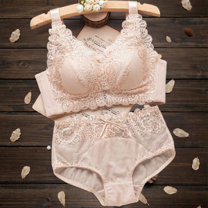 无钢圈背心式防走光文胸套装抹胸美背聚拢调整型胸罩性感女士内衣