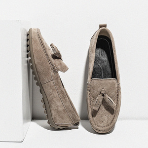 真皮平底单鞋懒人一脚蹬