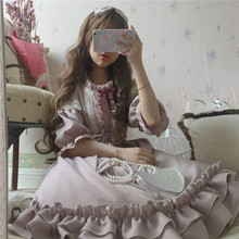 逗酱工作室原创正品【普罗旺斯薰衣草】Lolita蕾丝软妹洋装连衣裙