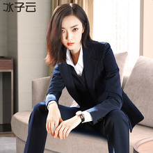 冰子云秋冬职业装女装套装2018修身长袖商务西服正装工作服三件套图片