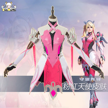 慈善皮肤cosplay服装 粉红天使 现货漫创守望先锋天使cos 女假发