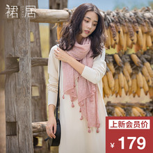 裙居粉色打底连衣裙女秋装2018新款中长款文艺A字裙黑色宽松长裙图片