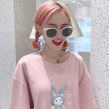 墨镜女林小宅同款猫眼乳白色眼镜小脸时尚白色框近视防晒太阳镜男