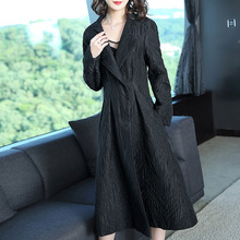 阿吉多棉服女装2018新款韩版中长款棉衣宽松棉袄黑色大衣ins外套图片
