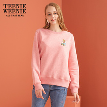 TeenieWeenie小熊2018秋冬新款女装韩版长袖套头早秋chic卫衣百塔图片