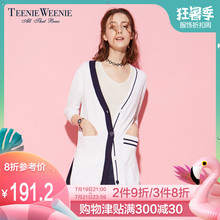 Weenie小熊夏女休闲时尚 针织衫 v领中长款 Teenie TTCK72304D