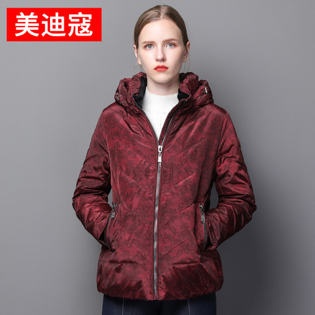 中老年羽绒服女短款妈妈装加厚大码2018新款50岁女士冬装棉袄外套商品大图