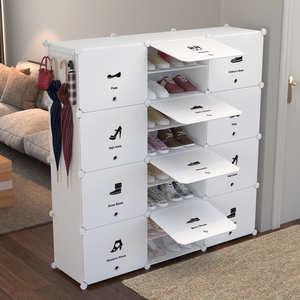 防尘鞋架多层塑料鞋柜简易简约现代组装经济型家用省空间门厅柜