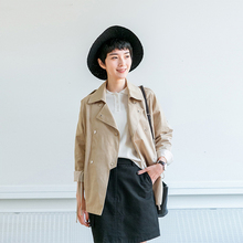 CLOUDSPACE女装秋装简约休闲西装领宽松外套女休闲短外套W7983图片