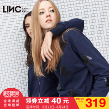 LINC/金羽杰2017春装新款印花圆领T恤女长袖宽松卫衣纯棉7111503图片
